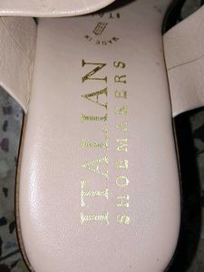 Italian Shoemakers Beige Mules, Italy, Size -5