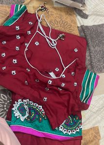 Elegant Maroon Saree