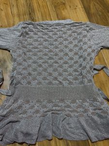 Shimmery Shrug Greyish Pink Colour