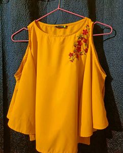 TOKYO TALKIES Yellow Top for Casual Wear