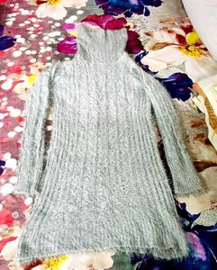 Cozy And Unique Light Gray Long Sweater