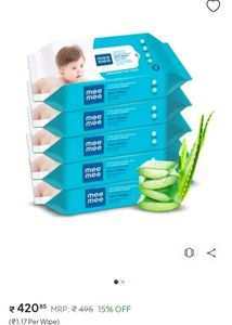 Meemee Baby Wet Wipes 72 Pcs