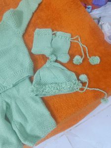 Combo of Cute Knitted Baby Outfit Set