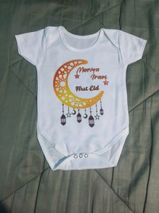 Baby&#39;s First Eid Mubarak Rampers Customized