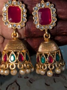 Buttta Earrings Red being the main stone