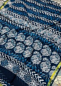 Cotton Indigo Saree