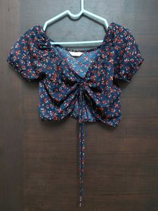 Ethnic Crop Top With Tie-up In The Front