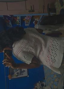 Knitted White Shrug