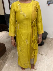 Sunshine Elegance" Mustard Yellow Designer Kurti