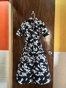 34 Bust Midi Dress With Belt For Girls/ Women