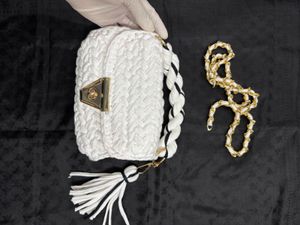 White Party Wear Handbag