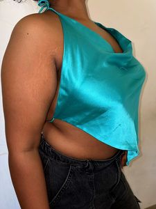 Backless Satin Top