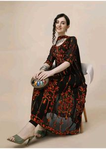 Women Georgette Kurta Dupatta Set