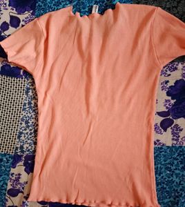 Peach Colour Cotton Top
