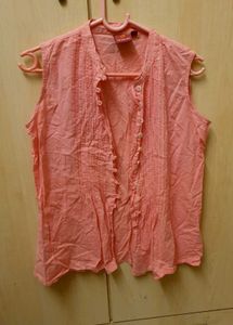 Pretty Pintuck Cotton Sleeveless Top