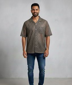 Mesh Men's Casual Shirt