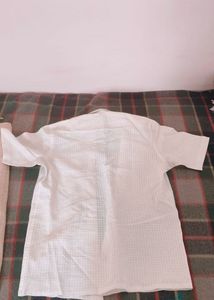 Whitehalf hand  Button- Shirt for men’s