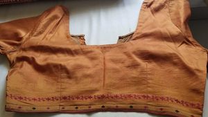 mustard yellow pure silk blouse