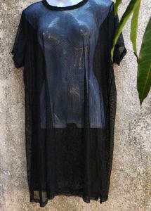 92. Black Mesh Dress
