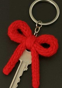 Beautiful Crochet Bow Keychain For Beg And Purses