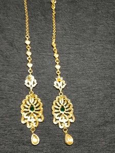 Elegant Gold kundan earrings