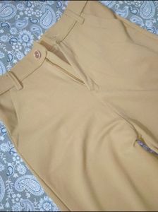 Wide Leg Cream Colour Trousers