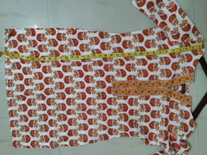 Orange Colour Kurthi Top