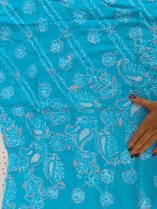 Blue Embroidered Kurta Set