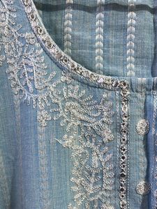 Chikankari Blue Kurta