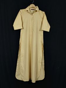 Libas Light Yellow Collar Neck Kurti (Women)