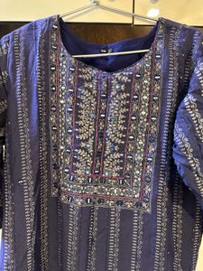 Straight Blue Kurta