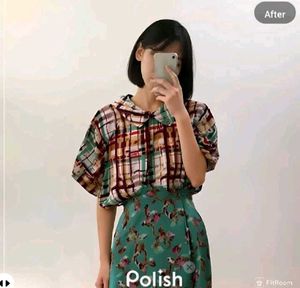 New With Tag Korean Cute bluff top