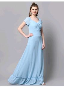 Light Blue Off-Shoulder Maternity Dress