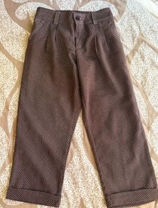 Brown Polka Dot Capris pants