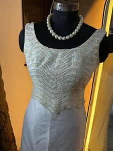 Elegant White Ethnic Gown