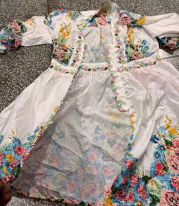 Floral Print White Dress