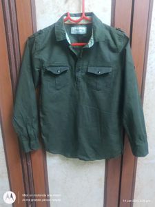 Olive Green Kids Shirt
