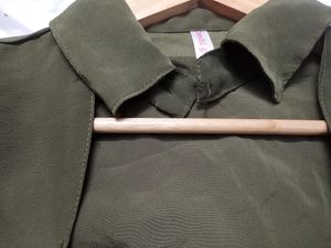 Sap Green Crop Top with collar