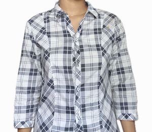 Checked White Shirt