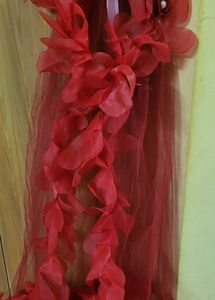 Red Dress with Flower Detail