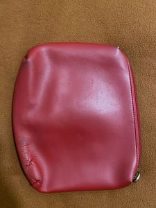 Red Tote Bag With Pouch
