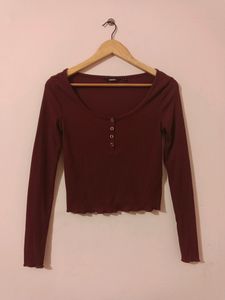 Deep Neck Crop Top... For Girls...