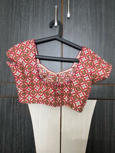 Patterned Readymade Saree Blouse