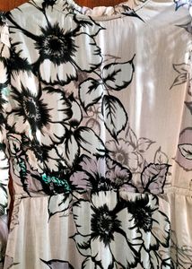 Floral Black 🖤✨Dress With Blue 💙 And Grey Colour Mixed.✨🪩🖤