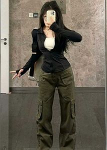 Olive Green Cargo Pants - 28 inches