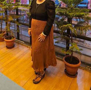 Two-Tone Pleated Dress