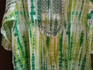 BrandNew ElegantGreenTie-Dye Kurta Set