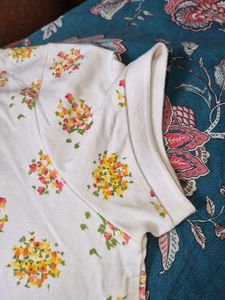 United colors of Benneton Floral Polo Shirt