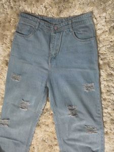 Ripped Wide Leg Jeans