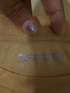 Mustard Yellow Forever 21 Tshirt